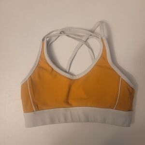 Stylish Yellow and White Sports Bra